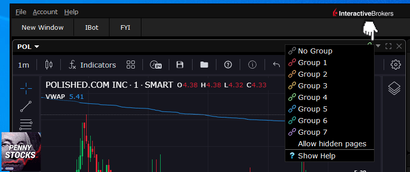 Capas de enlace en la plataforma TWS (broker Interactive Brokers)